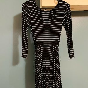 American Eagle Black & White Stripe Short Dress